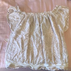 White/ nude off the shoulder top